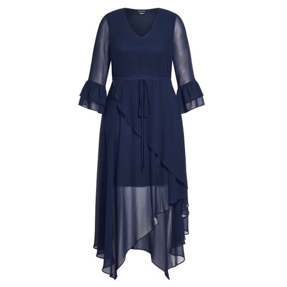 CIty Chic Hidden Treasure Maxi Dress in Navy, Size 14 - Picture 3 of 12